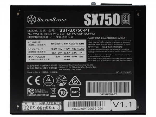 Обзор и тест блока питания SilverStone SX750 Platinum