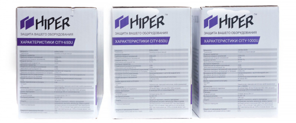 Сводный обзор и тестирование трех моделей ИБП Hiper: CITY-650U, CITY-850U и CITY-1000U